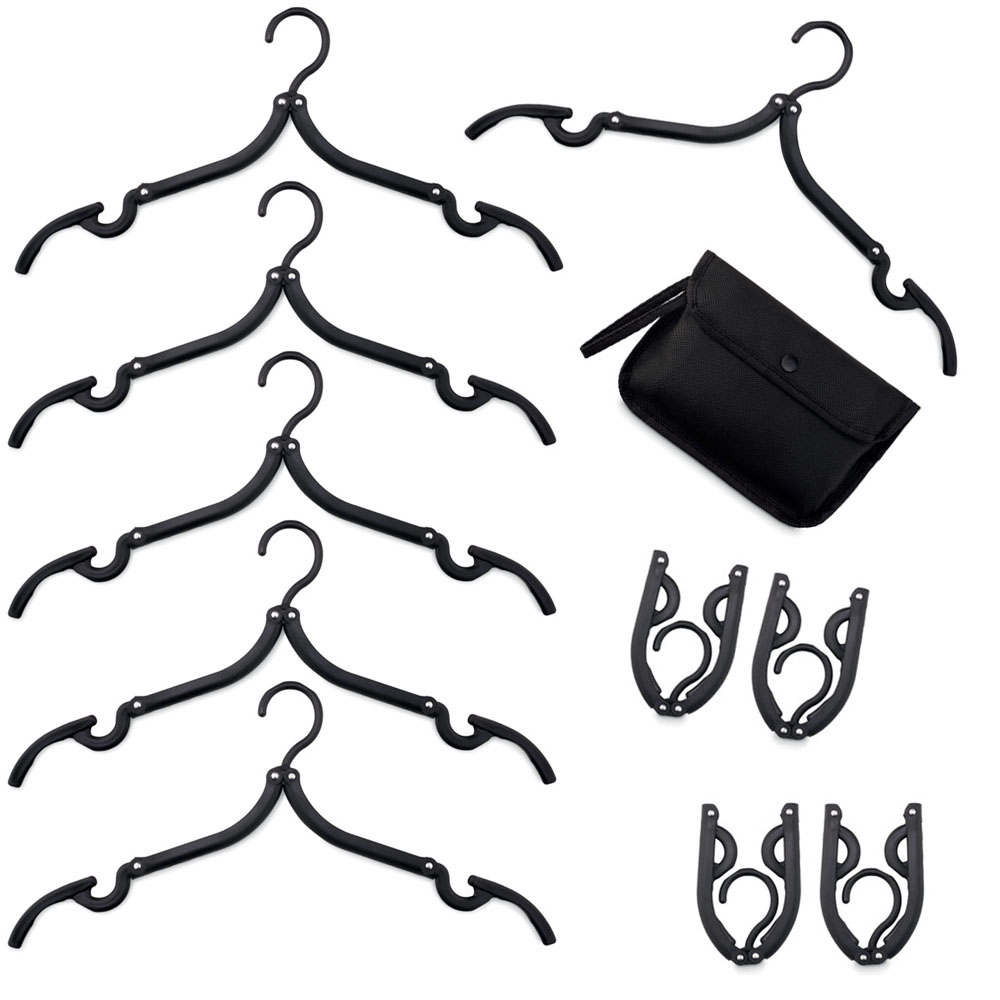 INNAL Faltbare Kleiderbügel 18 Stück - Platzsparend Für Reise & Zuhause
